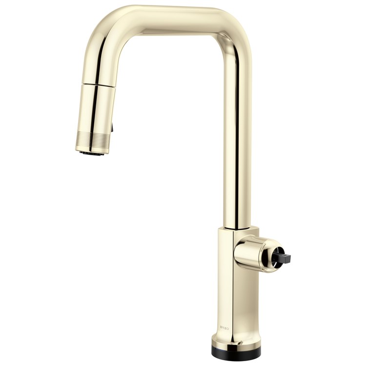 Kitchen Faucet Kintsu Touch Activation Less Handle Lumicoat Polished Nickel Pull Down Square 1 Hole 1.8 Gallons per Minute - Image 1