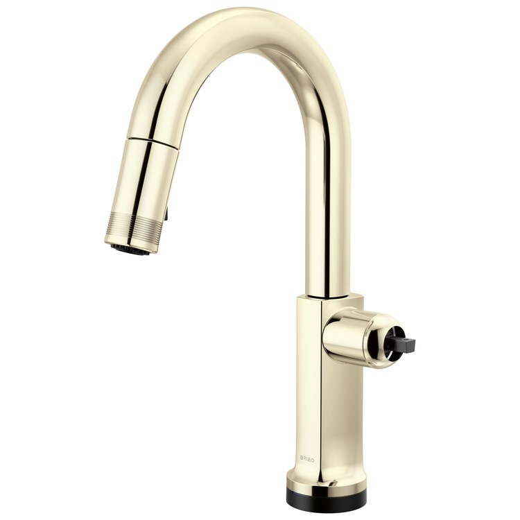 Prep Faucet Kintsu Touch Less Handle Lumicoat Polished Nickel Pull Down Arc 1.8 Gallons per Minute - Image 1