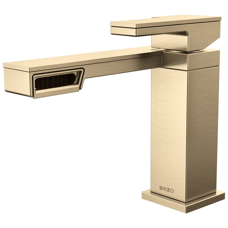 Lavatory Faucet Frank Lloyd Wright 1 Lever ADA WaterSense Luxe Gold 1.2 Gallons per Minute Deck Fixed Side Less Drain 1 Hole - Image 1
