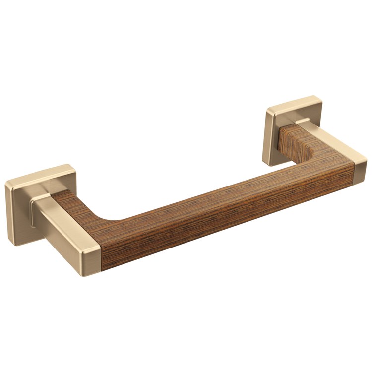 Drawer Pull Frank Lloyd Wright Luxe Gold/Wood Metal 4 Inch 4-3/4 Inch