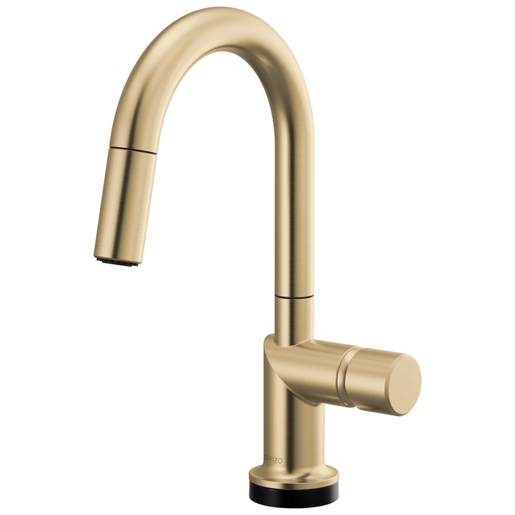 Handle Kit Odin Zinc 1 Knob Brilliance Luxe Gold for Widespread Pull Down Faucet - Image 2