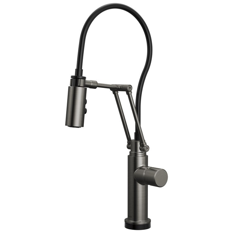 Handle Kit Odin Zinc 1 Knob Brilliance Luxe Steel for Widespread Pull Down Faucet - Image 2