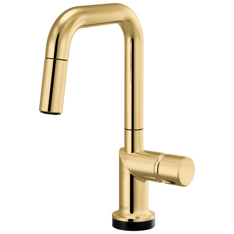 Handle Kit Odin Zinc 1 Knob Brilliance Polished Gold for Widespread Pull Down Faucet - Image 3