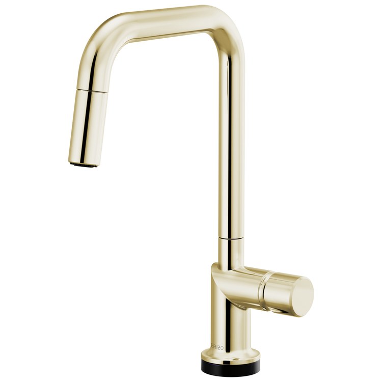 Handle Kit Odin Zinc 1 Knob Brilliance Polished Nickel for Widespread Pull Down Faucet - Image 3