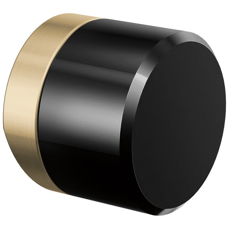 Handle Kit Odin Crystal/Zinc 1 Knob Brilliance Luxe Gold/Black Crystal for Widespread Pull Down Faucet