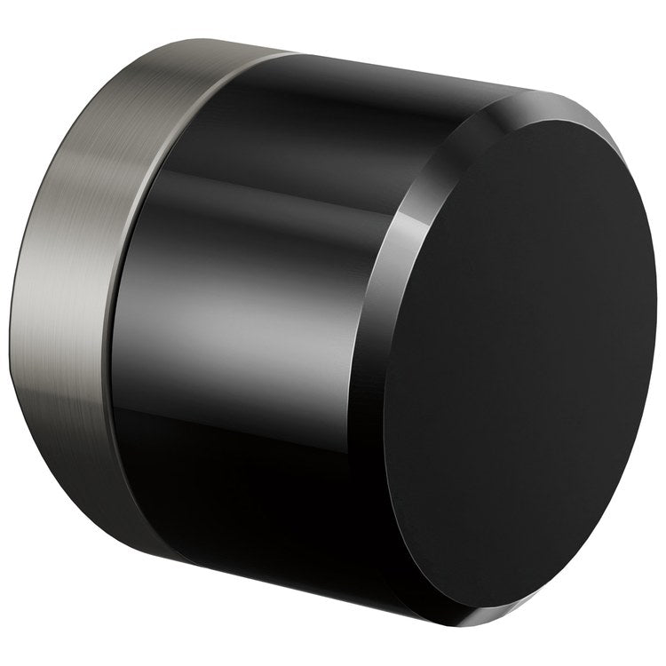 Handle Kit Odin Crystal/Zinc 1 Knob Brilliance Luxe Steel/Black Crystal for Widespread Pull Down Faucet