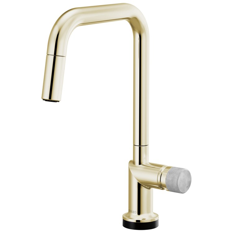 Handle Kit Odin Concrete/Zinc 1 Knob Brilliance Polished Nickel/Concrete for Widespread Pull Down Faucet - Image 3