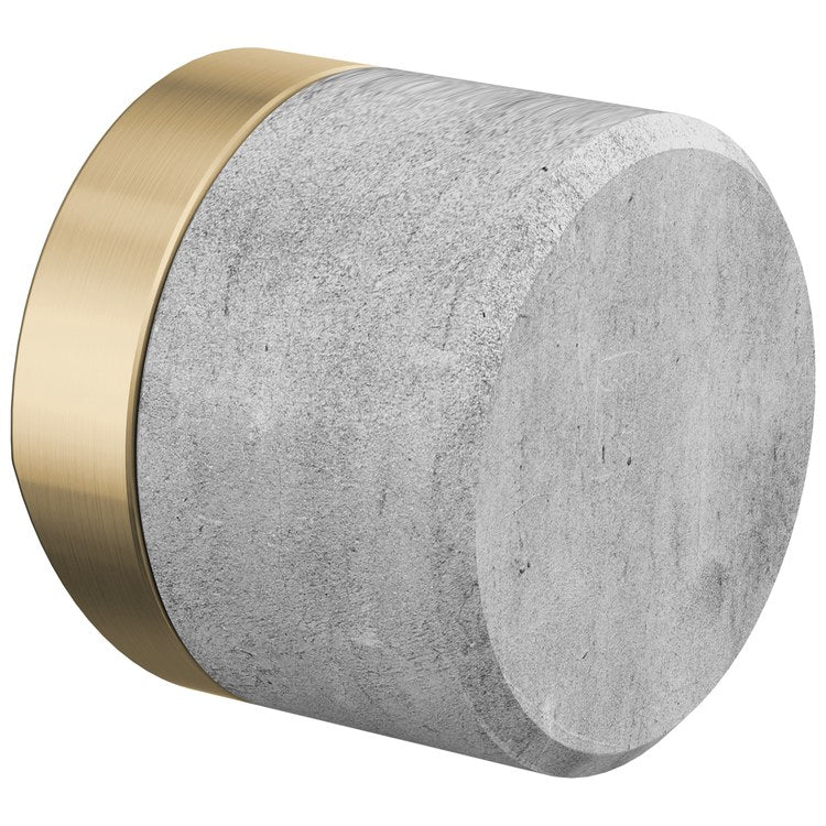 Handle Kit Odin Concrete/Zinc 1 Knob Brilliance Luxe Gold/Concrete for Widespread Pull Down Faucet