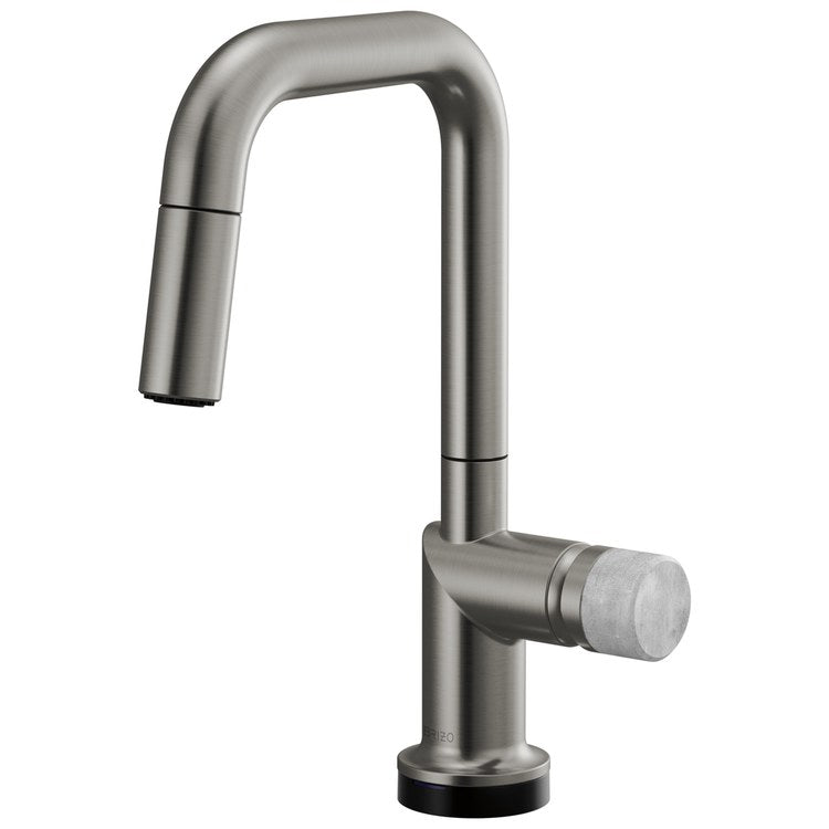 Handle Kit Odin Concrete/Zinc 1 Knob Brilliance Luxe Steel/Concrete for Widespread Pull Down Faucet - Image 3