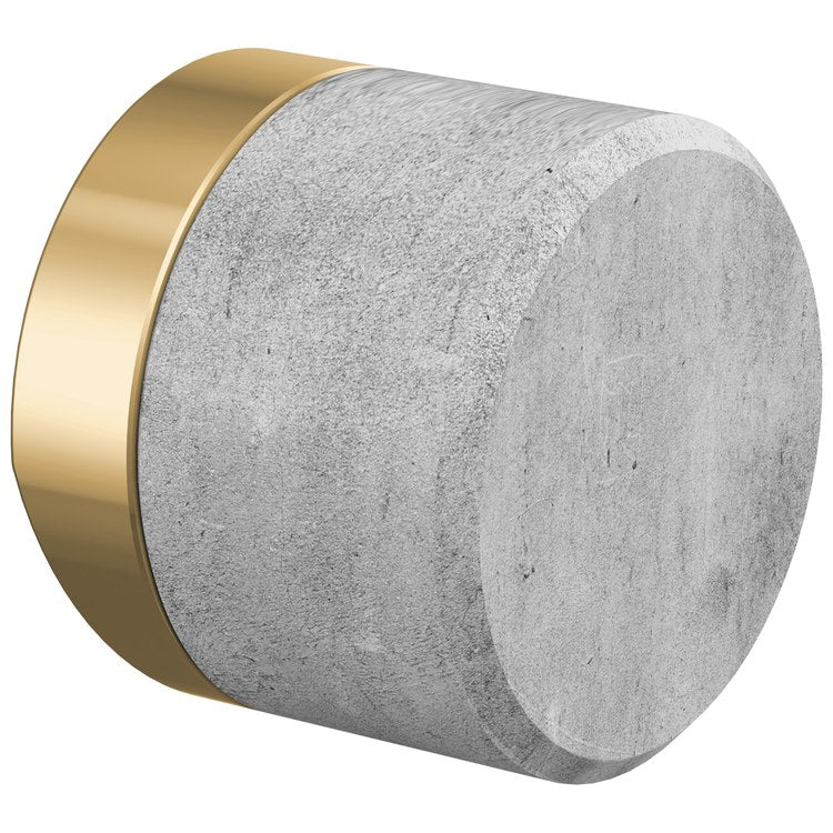 Handle Kit Odin Concrete/Zinc 1 Knob Brilliance Polished Gold/Concrete for Widespread Pull Down Faucet
