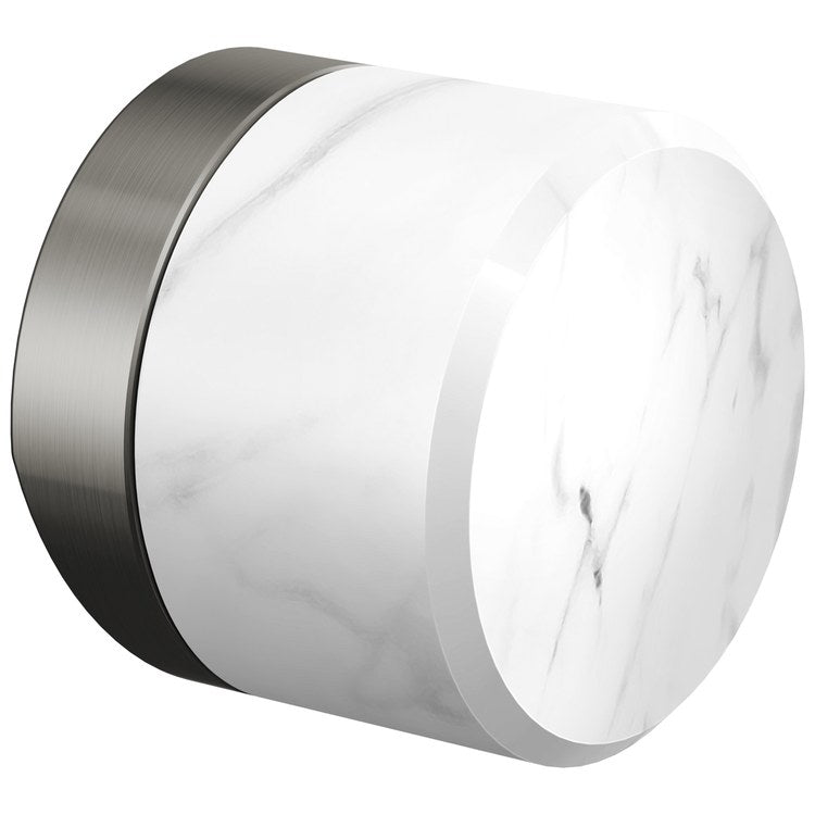 Handle Kit Odin Marble/Zinc 1 Knob Brilliance Luxe Steel/Marble for Widespread Pull Down Faucet