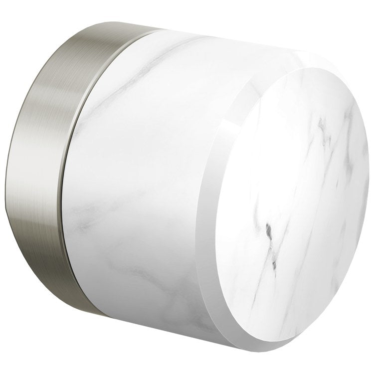 Handle Kit Odin Marble/Zinc 1 Knob Brilliance Stainless/Marble for Widespread Pull Down Faucet - Image 1