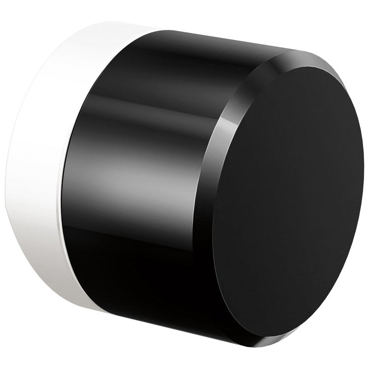 Handle Kit Odin Crystal/Zinc 1 Knob Matte White/Black Crystal for Widespread Pull Down Faucet - Image 1