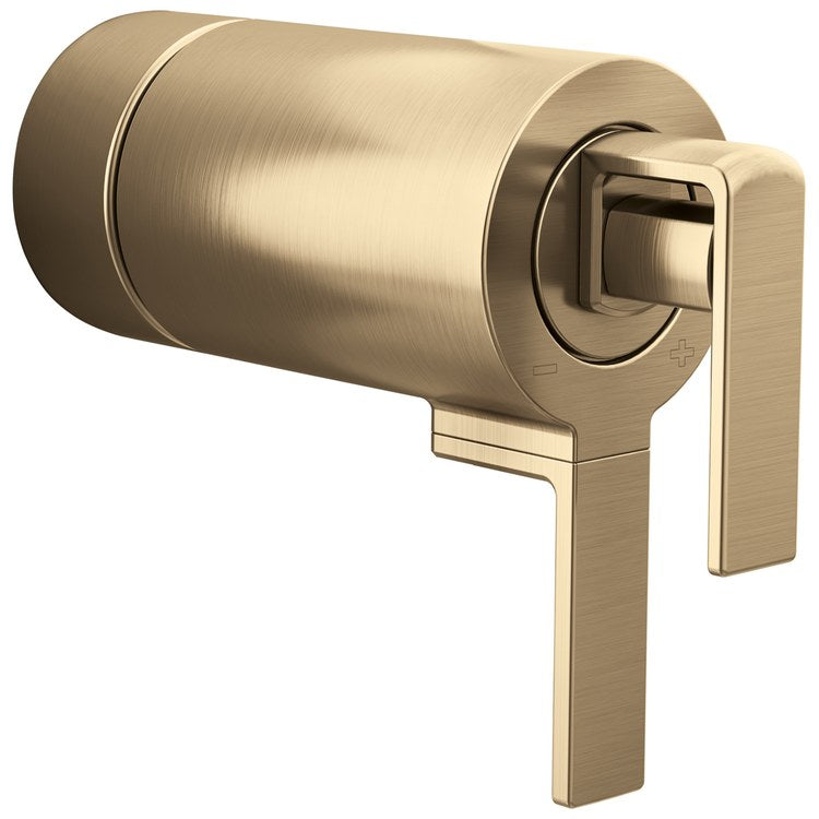 Handle Kit Frank Lloyd Wright Zinc 2 Lever Luxe Gold ADA for TempAssure Thermostatic Valve - Image 1