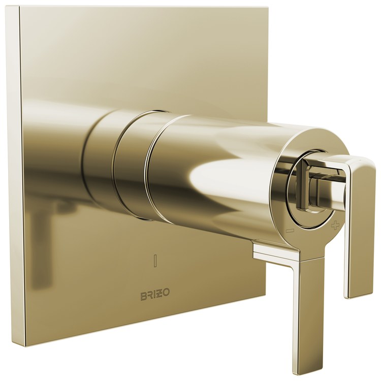 Handle Kit Frank Lloyd Wright Zinc 2 Lever Brilliance Polished Nickel ADA for TempAssure Thermostatic Valve - Image 2