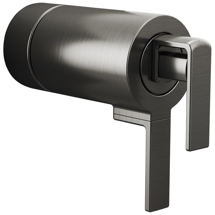 Handle Kit Frank Lloyd Wright Zinc 2 Lever Brilliance Luxe Steel ADA for TempAssure Thermostatic Valve - Image 1
