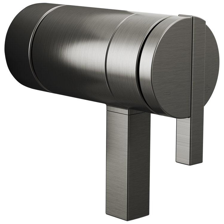 Handle Kit Frank Lloyd Wright Zinc 2 Lunar Brilliance Luxe Steel ADA for TempAssure Thermostatic Valve - Image 1
