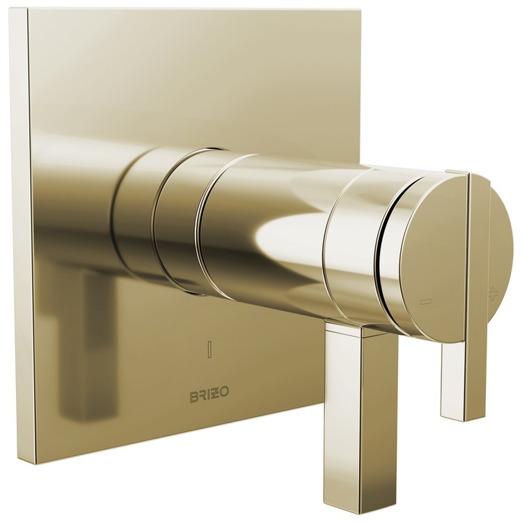 Handle Kit Frank Lloyd Wright Zinc 2 Lunar Brilliance Polished Nickel ADA for TempAssure Thermostatic Valve - Image 2