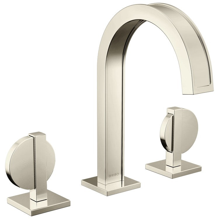 Handle Kit Frank Lloyd Wright Zinc 2 Lunar Brilliance Polished Nickel ADA for Widespread Lavatory Faucet - Image 2