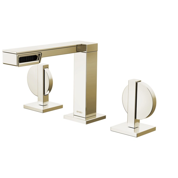 Handle Kit Frank Lloyd Wright Zinc 2 Lunar Brilliance Polished Nickel ADA for Widespread Lavatory Faucet - Image 3