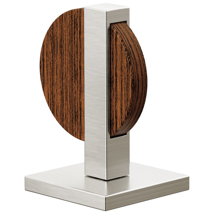 Handle Kit Frank Lloyd Wright Zinc 2 Lunar Brilliance Luxe Nickel/Wood ADA for Widespread Lavatory Faucet - Image 1