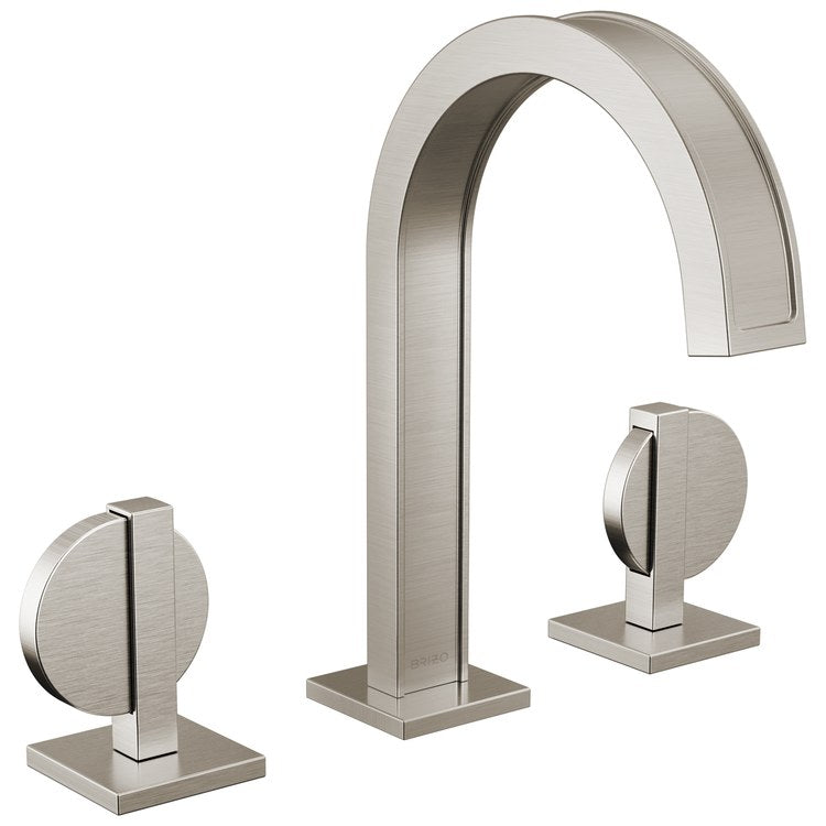 Handle Kit Frank Lloyd Wright Zinc 2 Lunar Brilliance Luxe Nickel ADA for Widespread Lavatory Faucet - Image 2