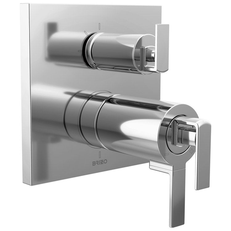Handle Kit Frank Lloyd Wright Zinc 3 Lever Chrome ADA for Thermostatic Integrated Diverter Valve - Image 3