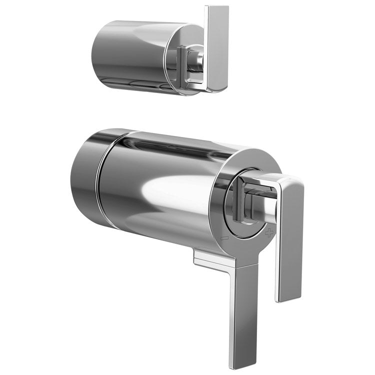 Handle Kit Frank Lloyd Wright Zinc 3 Lever Chrome ADA for Thermostatic Integrated Diverter Valve - Image 1