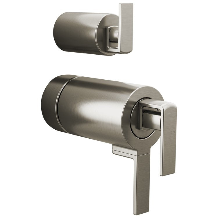 Handle Kit Frank Lloyd Wright Zinc 3 Lever Brilliance Luxe Nickel ADA for Thermostatic Integrated Diverter Valve - Image 1