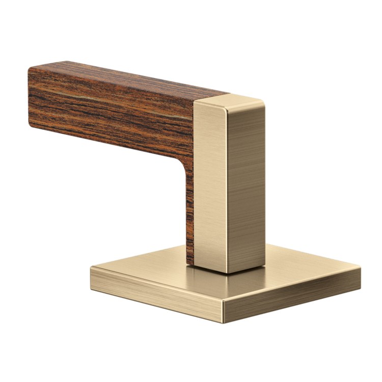 Handle Kit Frank Lloyd Wright Zinc 1 Lever Luxe Gold/Wood ADA for Widespread Lavatory Faucet - Image 1