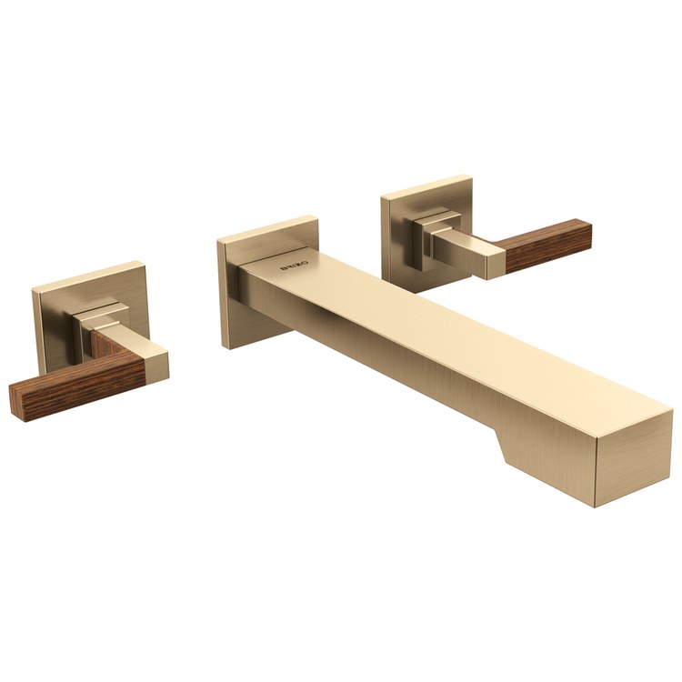 Handle Kit Frank Lloyd Wright Zinc 2 Lever Luxe Gold/Wood ADA for Tub Filler - Image 2