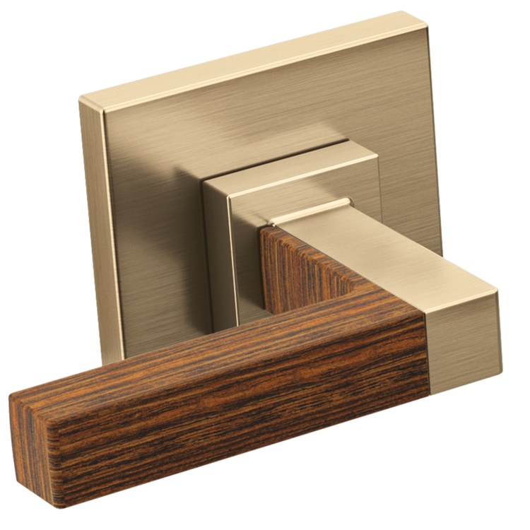 Handle Kit Frank Lloyd Wright Zinc 2 Lever Luxe Gold/Wood ADA for Tub Filler - Image 1