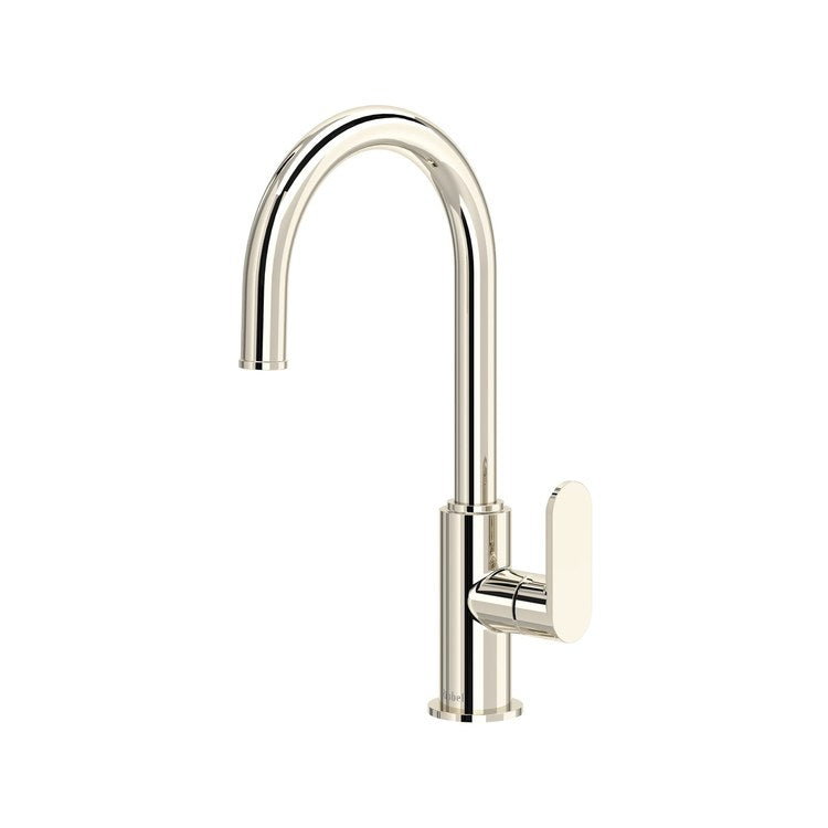 Bar Faucet Arca Food Prep 1 Lever ADA CEC Polished Nickel C-Shaped 1.8 Gallons per Minute - Image 1