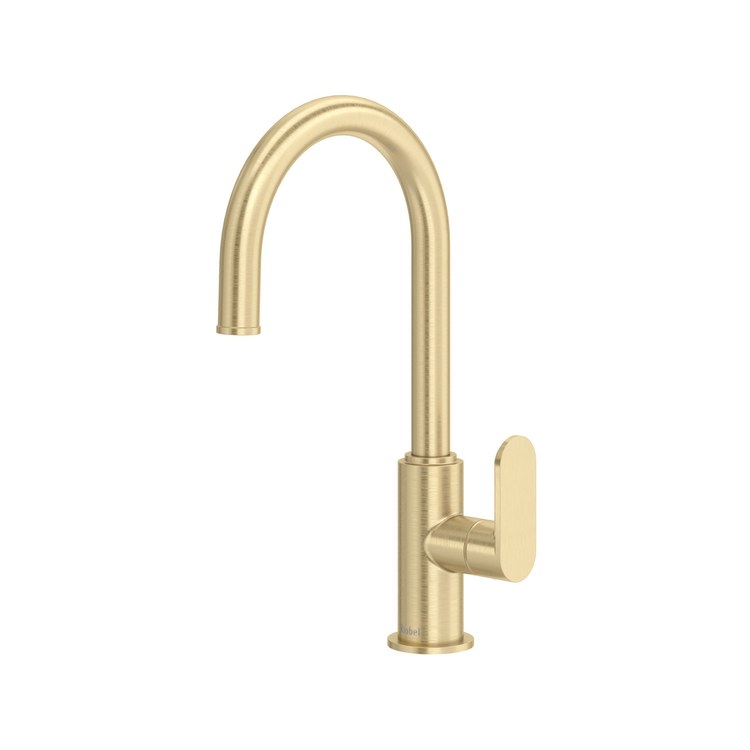 Bar Faucet Arca Food Prep 1 Lever ADA CEC Satin Brass US4 C-Shaped 1.8 Gallons per Minute - Image 1