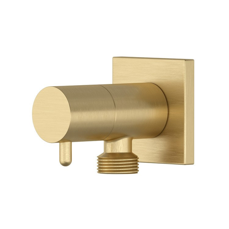 Handshower Elbow with Integrated Volume Control 90 Degree Brass Satin Brass US4 - Image 1