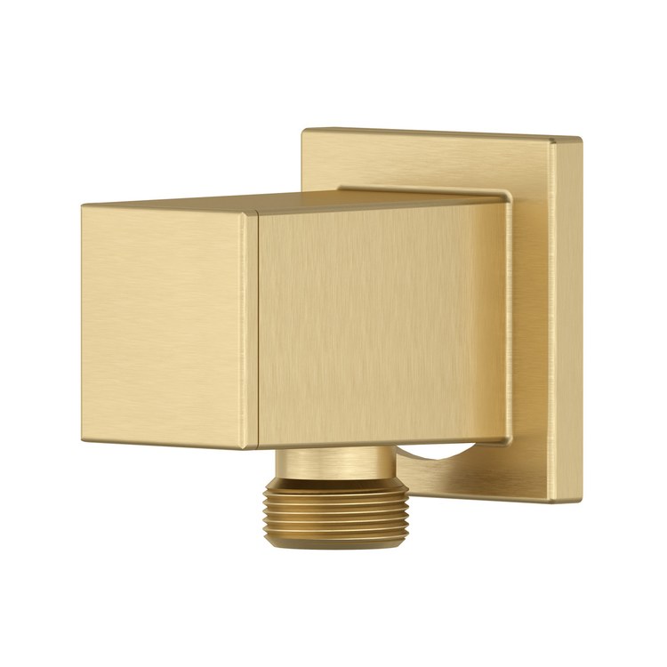 Handshower Elbow Square 1/2 Inch Brass Satin Brass US4 Female x Male - Image 1