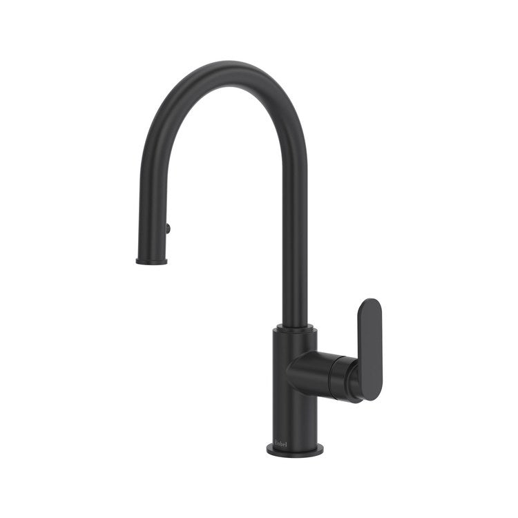 Kitchen Faucet Arca Black Pull Down Gooseneck 360 DEG Swivel Deck 1.8 Gallons per Minute