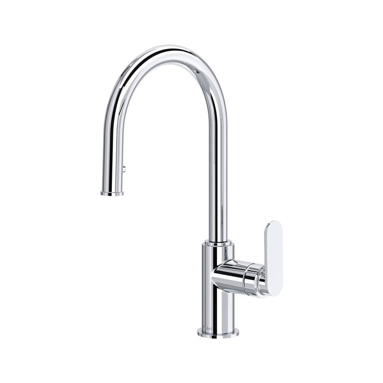 Kitchen Faucet Arca Chrome Pull Down Gooseneck 360 DEG Swivel Deck 1.8 Gallons per Minute - Image 1