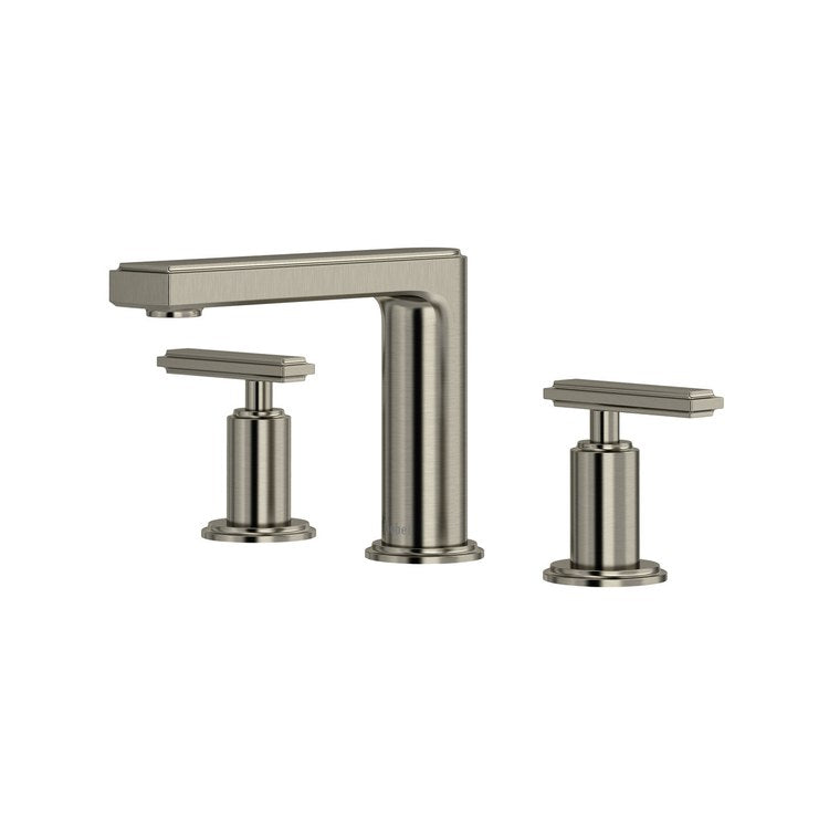 Lavatory Faucet Manifesto Widespread 2 Lever Brushed Nickel 1.2 Gallons per Minute Deck Fixed - Image 1