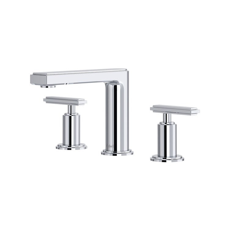 Lavatory Faucet Manifesto Widespread 2 Lever Chrome 1.2 Gallons per Minute Deck Fixed - Image 1