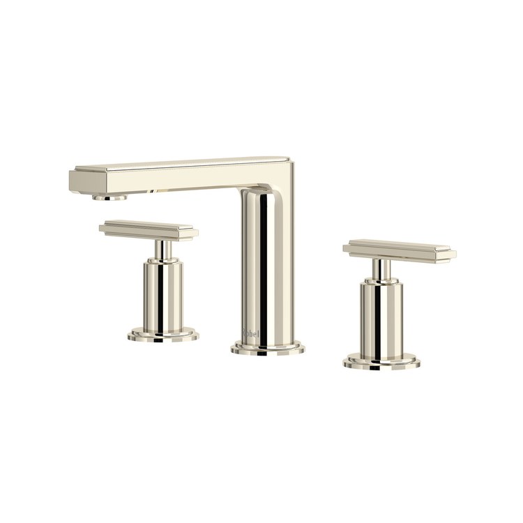 Lavatory Faucet Manifesto Widespread 2 Lever Polished Nickel 1.2 Gallons per Minute Deck Fixed - Image 1