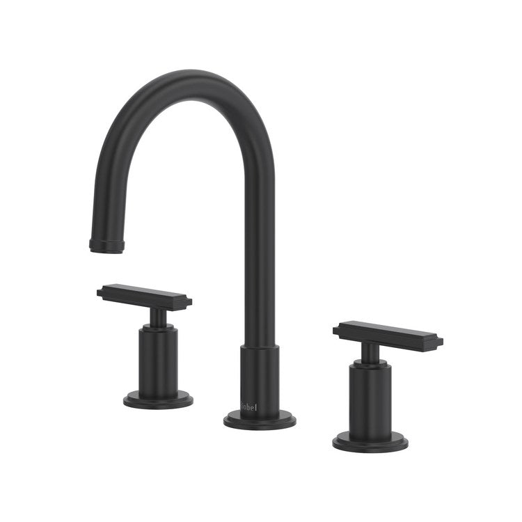 Lavatory Faucet Manifesto Widespread 2 Lever Black 1.2 Gallons per Minute Deck - Image 1