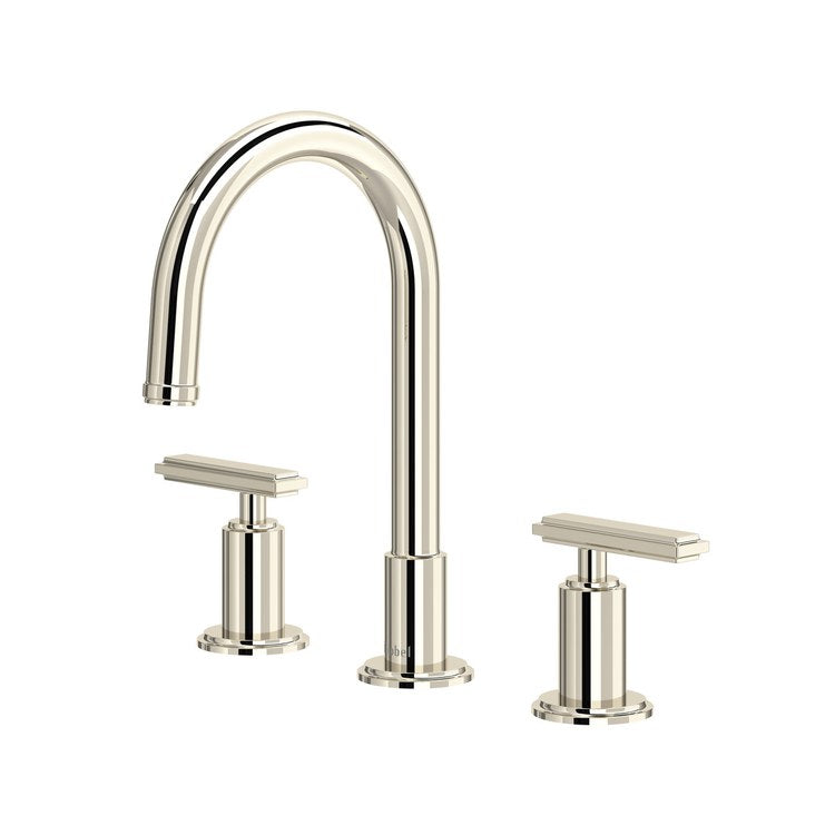 Lavatory Faucet Manifesto Widespread 2 Lever Polished Nickel 1.2 Gallons per Minute Deck - Image 1