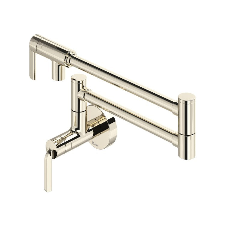 Pot Filler Authentica 2 Lever ADA Polished Nickel 1 Hole Wall 5.5 Gallons per Minute