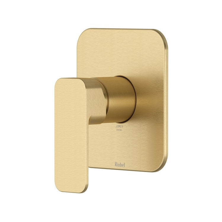 Pressure Balance Valve Trim Equinox 1 Lever Satin Brass US4 1/2 Inch ADA - Image 1