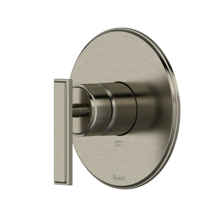 Pressure Balance Valve Trim Manifesto 1 Lever Brushed Nickel 1/2 Inch CEC ADA for Showerhead/Diverter Tub Spot - Image 1