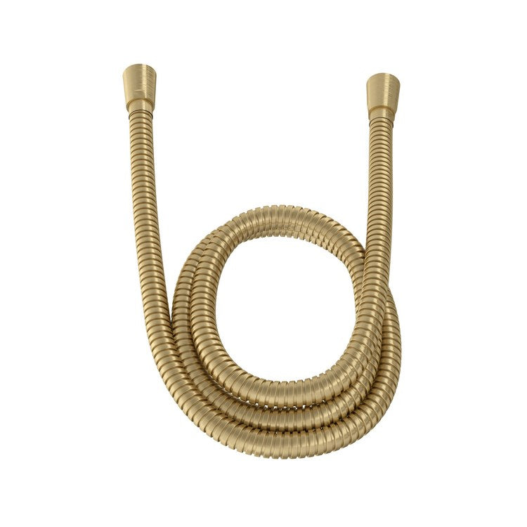 Shower Hose Assembly Double Interlock 59 Inch Satin Brass US4 1/2 Inch Female Metal