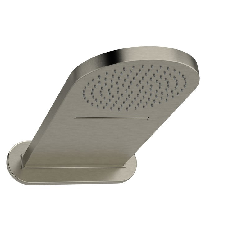 Showerhead 2 Functions with Flange Brushed Nickel 22x9 Inch 2.5 Gallons per Minute Wall - Image 1