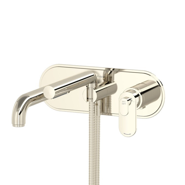Tub Filler Trim Arca Thermostatic and Pressure Balance 2 Lever Polished Nickel ADA Wall 5.0 Gallons per Minute - Image 1