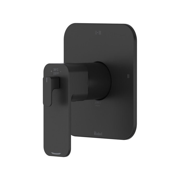 Thermostatic and Pressure Balance Valve Trim Equinox 3 Functions 2 Lever Black 1/2 Inch ADA - Image 1
